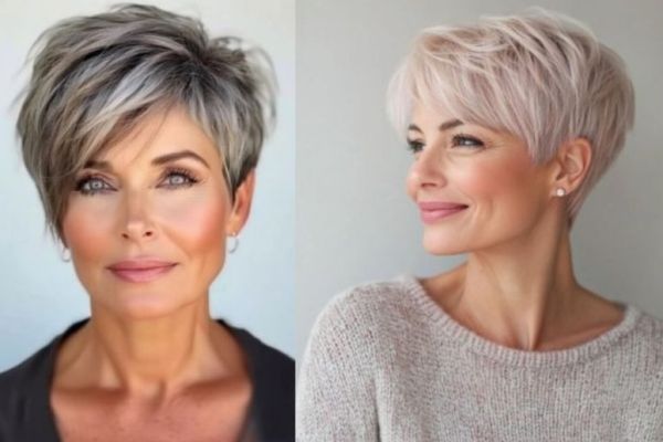 Coupe courte effilée femme 60 ans