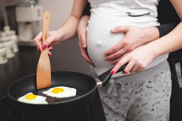 Oeuf au plat enceinte